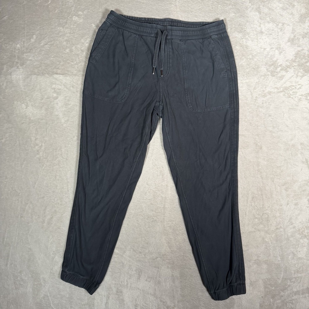 Athleta Balance Jogger Pants Womens M Black Knit Elastic Waist Pockets Lounge